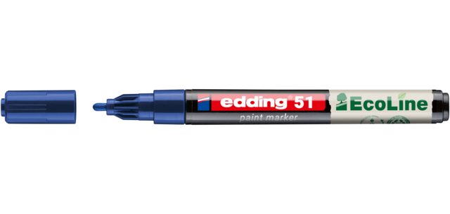 Paintmarker edding 51 EcoLine op waterbasis 1-2mm blauw