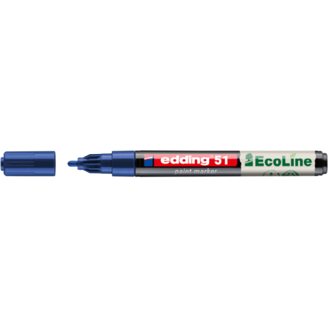 Marqueur peinture edding 51 EcoLine à base d'eau 1-2mm bleu