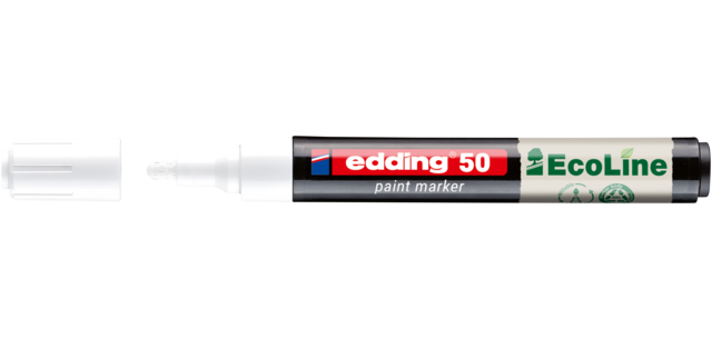 Paintmarker edding 50 EcoLine op waterbasis 2-3mm wit