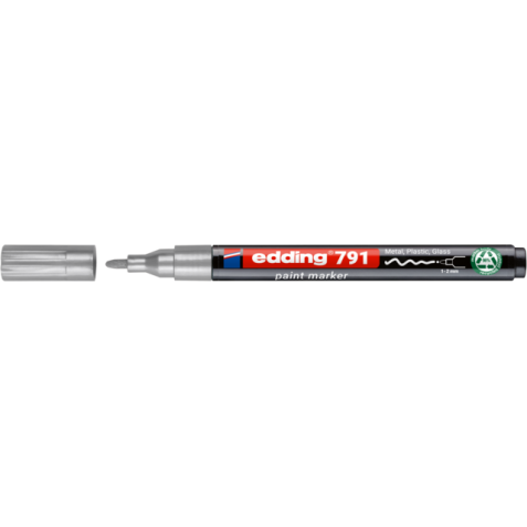 Marqueur peinture edding 791 à base d'alcool 1-2mm argent
