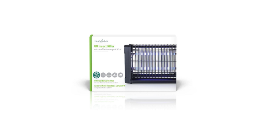 Lampe anti-insecte Nedis électrique 2x 8watt 50m2 noir