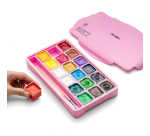 Gouache HIMI 18 kleuren 30gr opbergbox roze