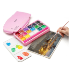 Gouache HIMI 18 kleuren 30gr opbergbox roze