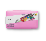 Gouache HIMI 18 kleuren 30gr opbergbox roze