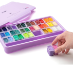 Gouache HIMI Twin cups 36 couleurs 12g boîte de rangement lilas