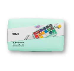 Gouache HIMI 18 couleurs 30g boîte de rangement verte