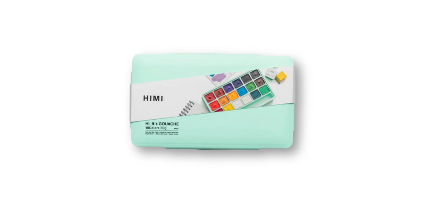 HIMI Gouache 18 colors 30g green storage box