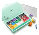 HIMI Gouache 18 colors 30g green storage box