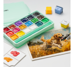 HIMI Gouache 18 colors 30g green storage box