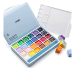 Gouache HIMI 24 couleurs boîte de rangement ice blue