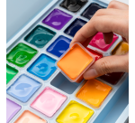 Gouache HIMI 24 couleurs boîte de rangement ice blue