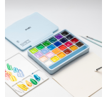 Gouache HIMI 24 couleurs boîte de rangement ice blue