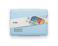 Gouache HIMI 24 kleuren 30gr opbergbox ice blue