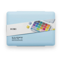 Gouache HIMI 24 couleurs boîte de rangement ice blue
