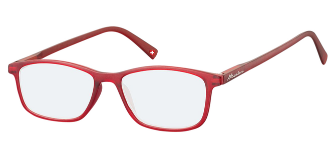 Bril  Montana +0.00 dpt blue light filter rood