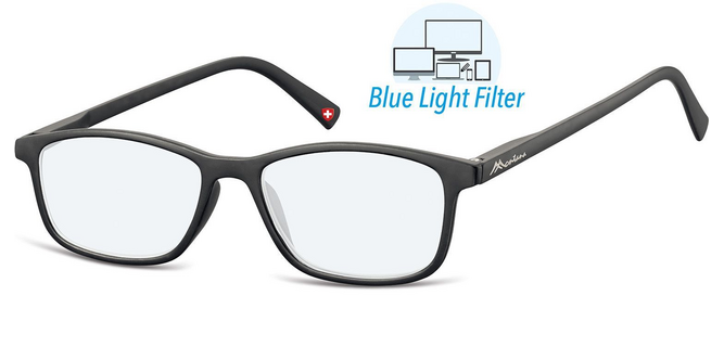 Lunettes de lecture Montana filtre lumière bleue +1.00 dpt noir