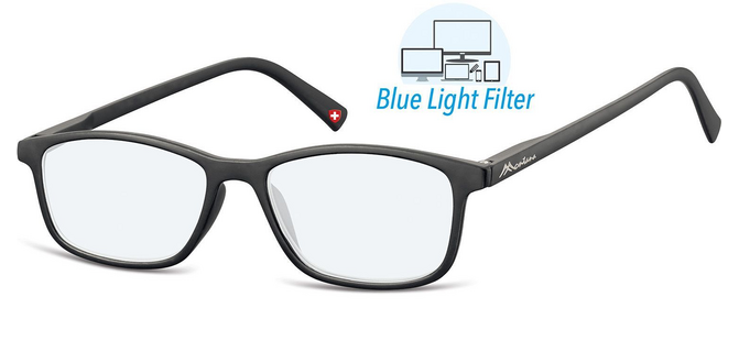 Lunettes de lecture Montana filtre lumière bleue +1.00 dpt noir