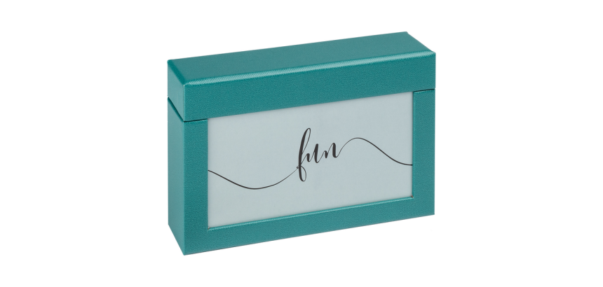Walther design Fun photo box 10x15cm 100 photos petrol green