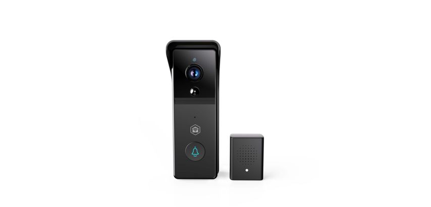 Nedis SmartLife WLAN-Video-Türklingel 3MP Full HD 1296p schwarz