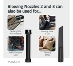 Handheld Vacuum / Air Blower Nedis 90 W Rechargeable Black