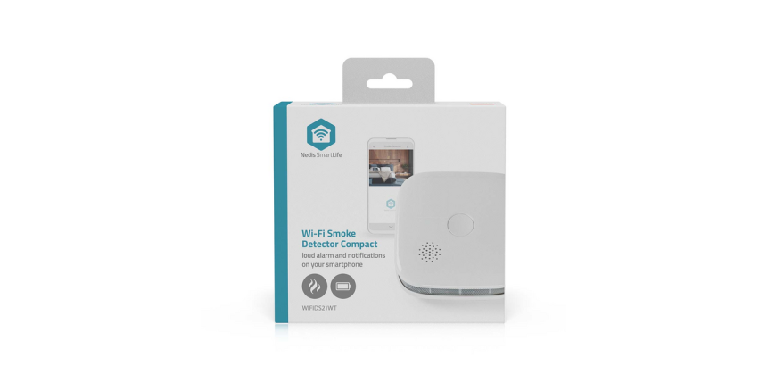 Rookmelder Nedis Smartlife Wifi 10 jaar sensor wit