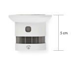 Détecteur de fumée Nedis Smartlife Zigbee 3.0 Wi-FI 10 ans capteur blanc