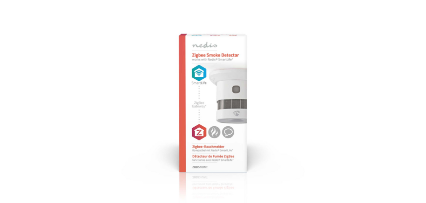 Détecteur de fumée Nedis Smartlife Zigbee 3.0 Wi-FI 10 ans capteur blanc