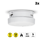 Détecteur de fumée Alecto Mini SA102 avec pile 5 ans blanc