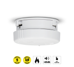 Détecteur de fumée Alecto Mini SA100 avec piles 5 ans blanc
