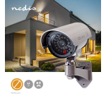 Caméra de sécurité factice Nedis extérieur gris