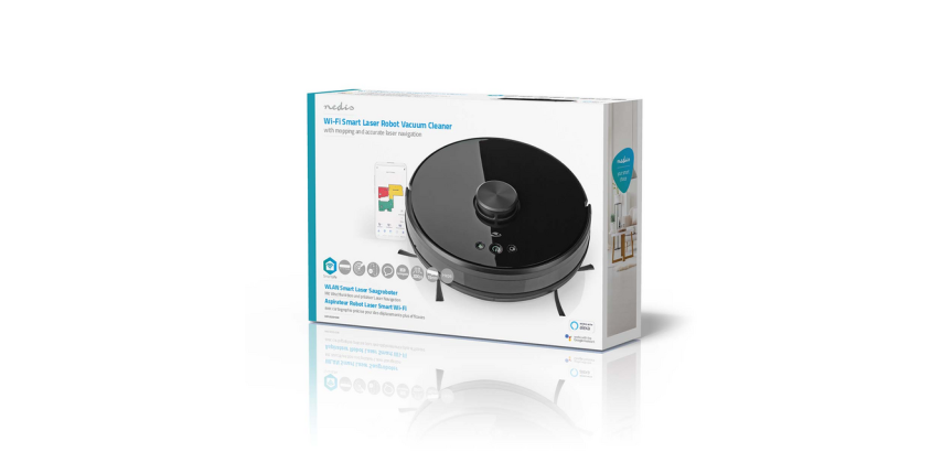 Nedis Smartlife Wi-Fi Laser 3-in-1 Saugroboter schwarz