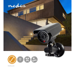 Caméra de sécurité factice Nedis bullet Solar extérieur gris