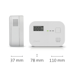 Détecteur de monoxyde de carbone Alecto 10 ans capteur et écran COA3910 blanc