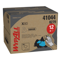 Chiffons de nettoyage WypAll® X80 Power Clean 426x281mm 160 pièces boîte distributrice blanc 8279
