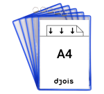 Pochette avec cadre à suspendre Tarifold A4 bleu 5 pièces