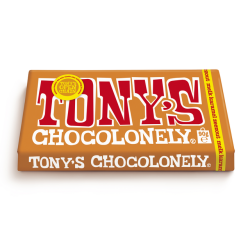 Chocolade Tony's Chocolonely melk karamel zeezout reep 90 gram