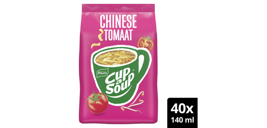 Cup-a-Soup Knorr machinezak Chinese tomaat 140ml