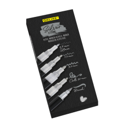 Marqueur acrylique Online lettering 5 largeurs argent
