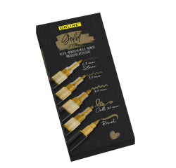 Marqueur acrylique Online lettering 5 largeurs or