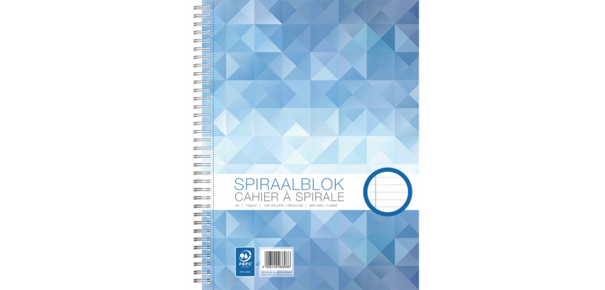 Spiraalblok WORK A4 lijn spiraal 100vel 70gr