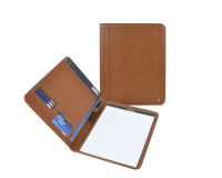 Conférencier DESQ A4 cuir synthétique marron