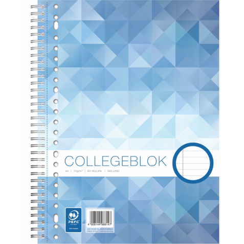 Bloc de cours WORK A4 ligné 23 perforations 80 feuilles 70g