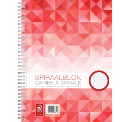 Spiraalblok WORK A4 ruit 5x5mm 100vel 70gr