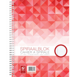Spiraalblok WORK A4 ruit 5x5mm 100vel 70gr
