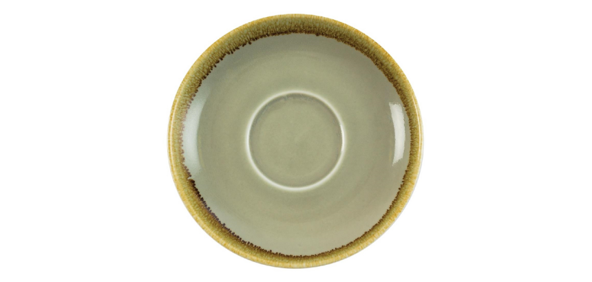 Olympia Kiln Cappuccino Saucer Ø16cm 6 pieces moss green