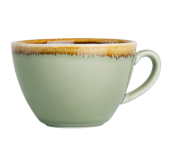 Tasse cappuccino Olympia Kiln 340ml vert mousse 6 pièces