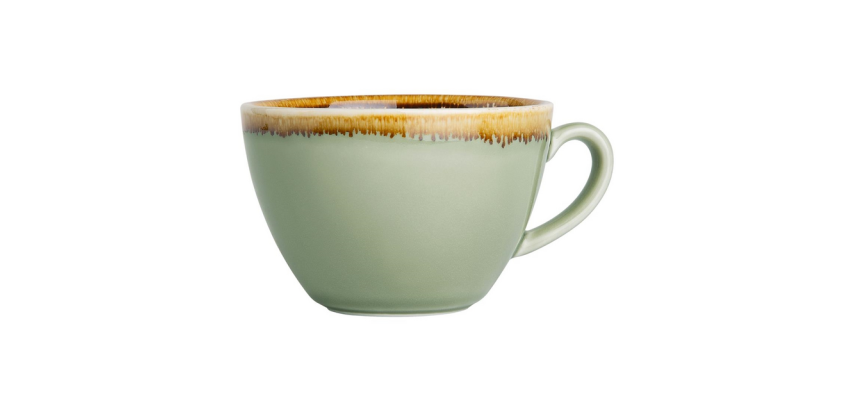 Olympia Kiln Moss Green Cappuccino Cup 340ml Set of 6 pieces