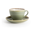 Tasse cappuccino Olympia Kiln 340ml vert mousse 6 pièces