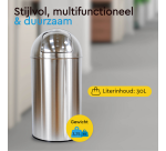 BRASQ Push Bin PB230+ 30 liters stainless steel