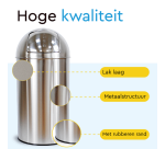 BRASQ Push Bin PB230+ 30 liters stainless steel